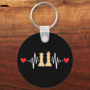 Schach Herzschlag Schachmatt Vintage Schlüsselanhänger
