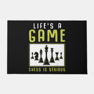Schach Herzschlag Schachmeister Schachclub Fußmatte