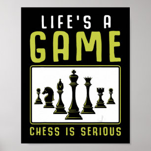 Schach Herzschlag Schachmeister Schachclub Poster