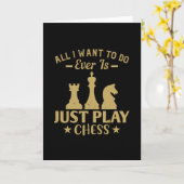 Schach - Ich wollte nur Schach zu spielen Karte (Gelbe Blume)