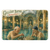 Schach in den Gellert-Bädern Budapest Ungarn Magnet (Horizontal)