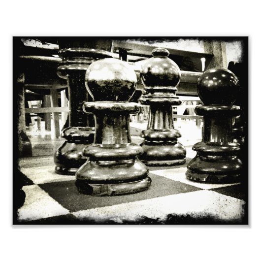 Schach in Schwarz und Weiß Fotodruck (Vorne)