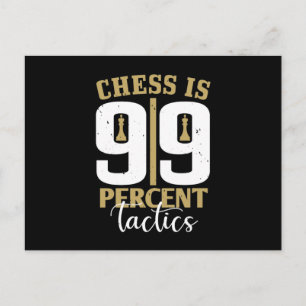 Schach ist 99 Prozent Taktik Einladungspostkarte