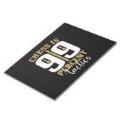 Schach ist 99 Prozent Taktik Notizblock (angewinkelt)