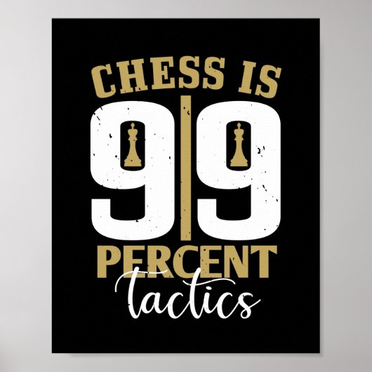 Schach ist 99 Prozent Taktik Poster (Vorne)