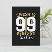 Schach ist 99 Prozent Taktik Save The Date (Stehend Vorderseite)