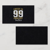 Schach ist 99 Prozent Taktik Visitenkarte (Vorne/Hinten)