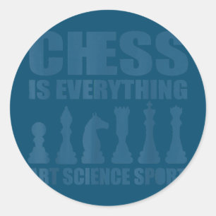 Schach ist Art Science Sportgeschenk Frauen Männer Runder Aufkleber