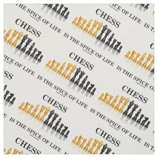 Schach ist das Gewürz des Stoff (Muster)