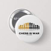 Schach ist Krieg (Schach-Haltung) Button (Vorne & Hinten)