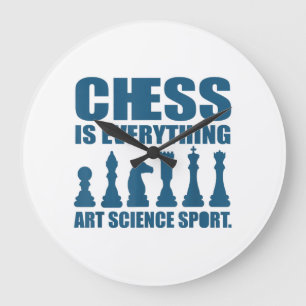 Schach Ist Kunst Wissenschaft Sport Geschenk Fraue Große Wanduhr