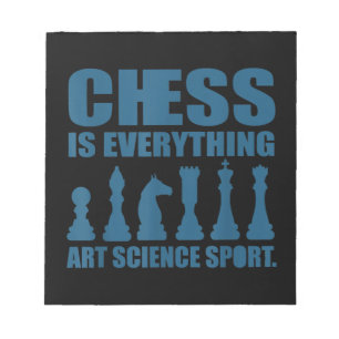 Schach ist Kunst Wissenschaft Sportgeschenk Frauen Notizblock