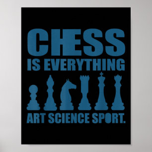 Schach ist Kunst Wissenschaft Sportgeschenk Frauen Poster