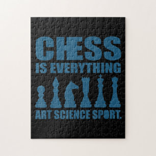 Schach ist Kunst Wissenschaft Sportgeschenk Frauen Puzzle
