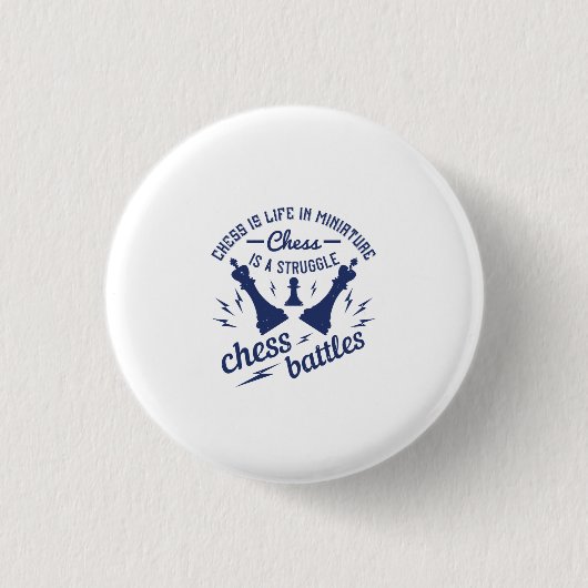Schach ist Leben in Miniatur Button (Vorderseite)