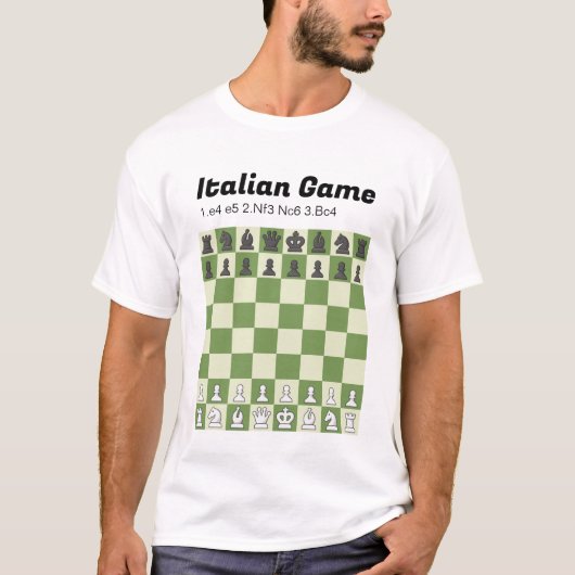 Schach ist Leben - Italienisches Spiel T-Shirt (Vorderseite)