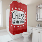 Schach ist mein Jam Duschvorhang (Beispiel)