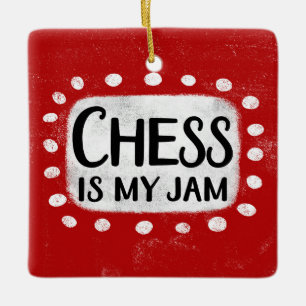 Schach ist mein Jam-Ornament Keramikornament