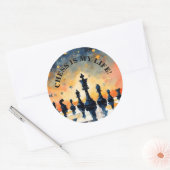 Schach ist mein Leben Runder Aufkleber (Umschlag)