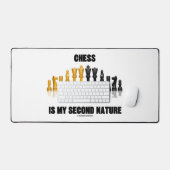 Schach ist mein zweites, reflektierendes Schach-Se Schreibtischunterlage (Tastatur & Maus)