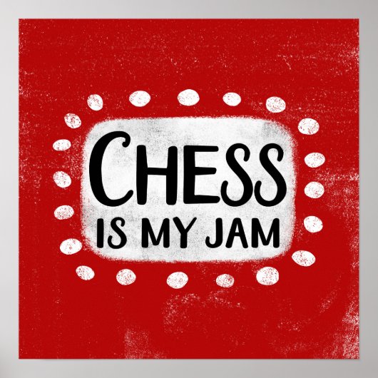 Schach ist meine Marmelade Poster Wall Art (Vorne)