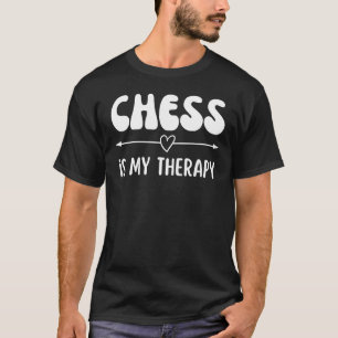Schach ist meine Therapie Groovy Schach Königin T-Shirt