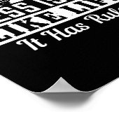 Schach ist nicht wie das Leben, es hat Regeln! Poster (Ecke)