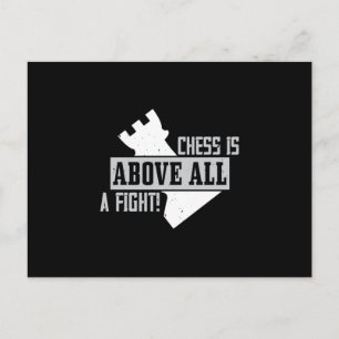 Schach ist vor allem ein Kampf! Einladungspostkarte