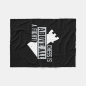 Schach ist vor allem ein Kampf! Fleecedecke (Vorderseite (Horizontal))