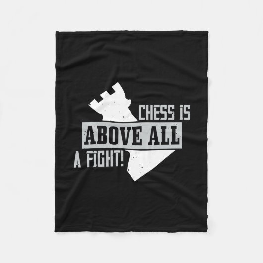 Schach ist vor allem ein Kampf! Fleecedecke (Vorderseite)