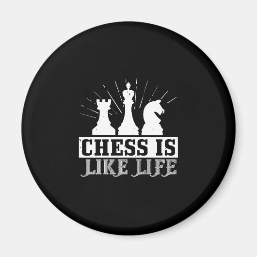 Schach ist wie das Leben Magnet (Vorne)