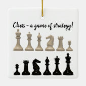 Schach ist wie Leben Keramikornament (Rückseite)