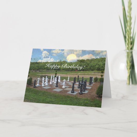 Schach jedermann glücklich Geburtstag Karte (Vorderseite)