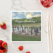Schach jedermann glücklich Geburtstag Serviette (Beispiel)