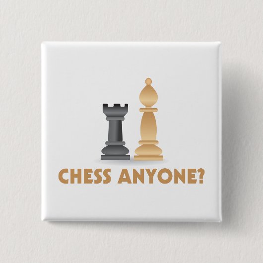 Schach jedermann Schach-Stücke Button (Vorderseite)