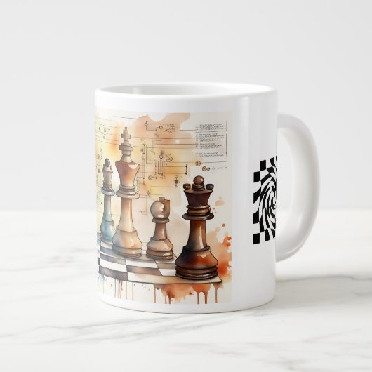 Schach Jumbo-Tasse (Vorderseite Rechts)