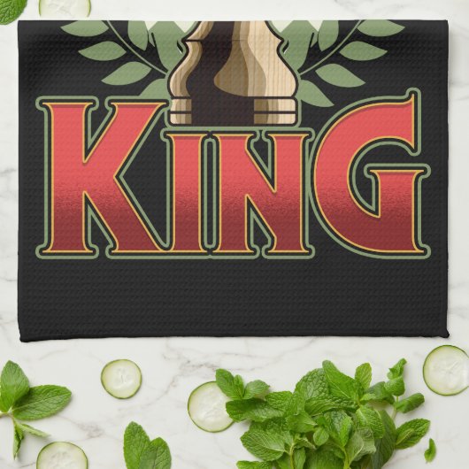Schach King Geschirrtuch (Gefaltet)