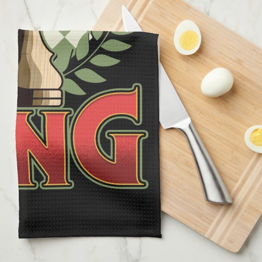 Schach King Geschirrtuch (Viertel Falte)