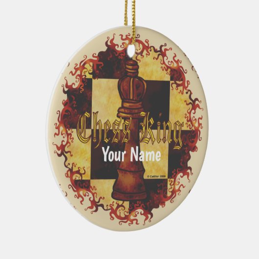 Schach King Keramik Ornament (Rechts)