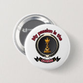 Schach King Laurel Crown Passion Strategy Power Button (Vorne & Hinten)