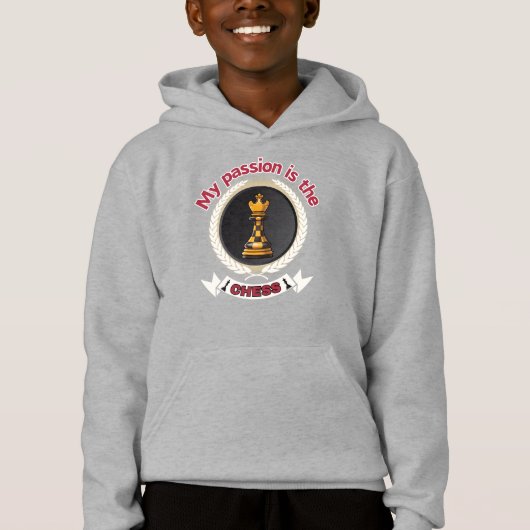 Schach King Laurel Crown Passion Strategy Power Hoodie (Vorderseite)