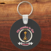 Schach King Laurel Crown Passion Strategy Power Schlüsselanhänger (Vorderseite)