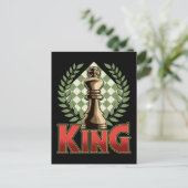 Schach King Postkarte (Stehend Vorderseite)
