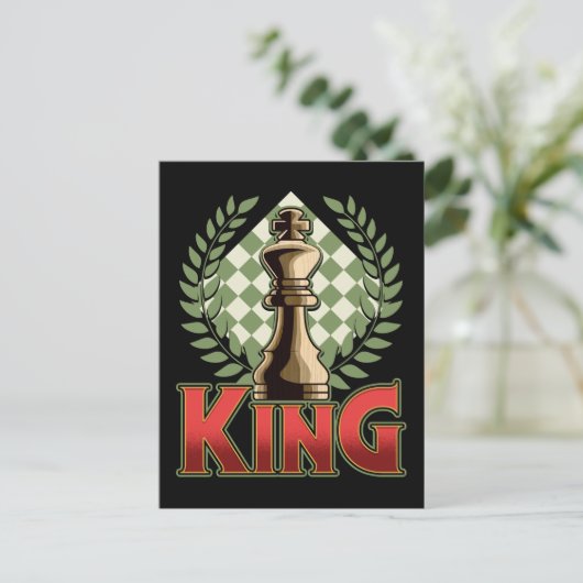 Schach King Postkarte (Stehend Vorderseite)