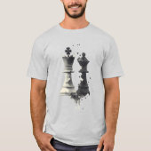 Schach King & Queen Abstrakter T - Shirt (Vorderseite)