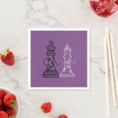 Schach King Queen Figures Napkins Serviette (Beispiel)
