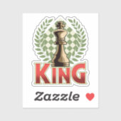 Schach King | Schach Aufkleber (Blatt)
