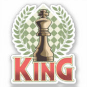 Schach King | Schach Aufkleber (Vorderseite)