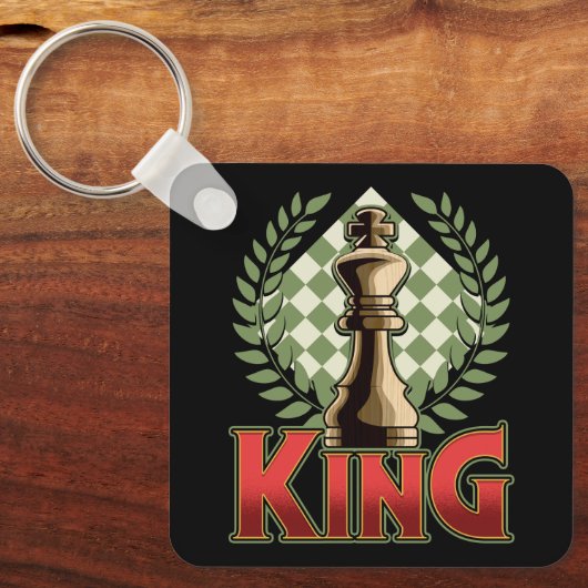 Schach King Schlüsselanhänger (Vorderseite)