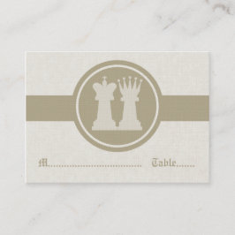 Schach King und Queen Wedding Platzkarten, Latte Platzkarte